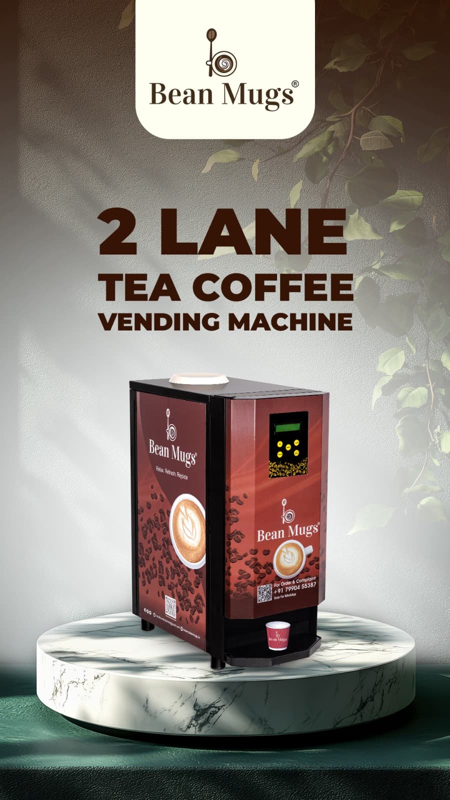 Bean Mugs -Tea coffee Vending Machine | Premix & Coffee beans Manufacturer in Surat Gujarat