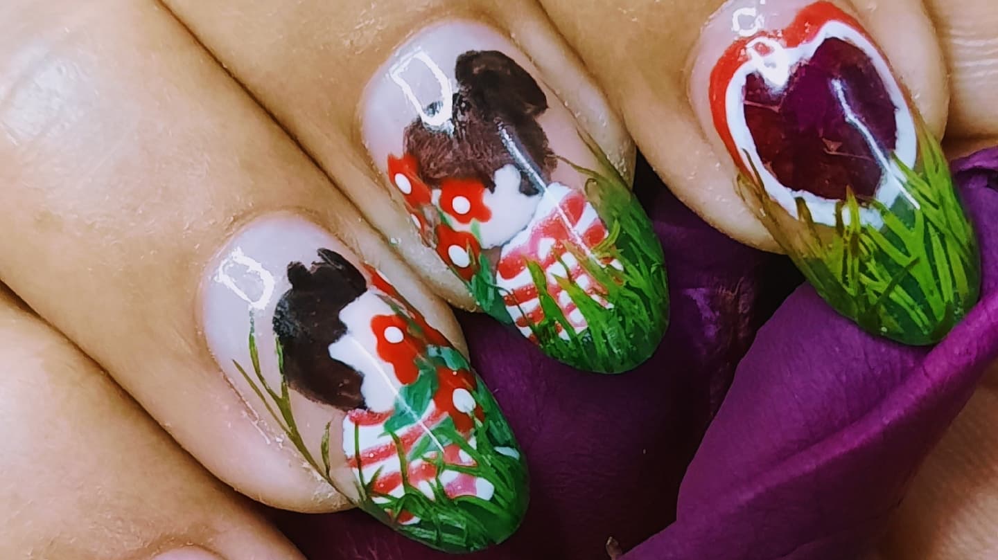 Pink Nails by Krishna
